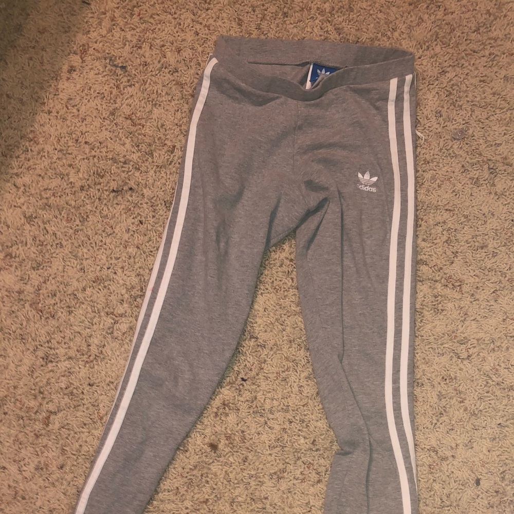one time worn grey adidas leggings